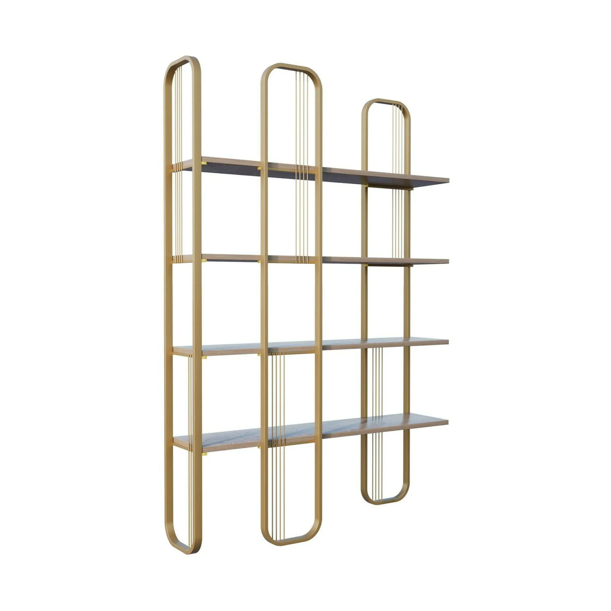 Libreria Angylla, 125x28h180 cm, Giallo<Dmora Hot