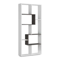 Libreria Arconnor, 80x25h180 cm, Bianco e Ossido<Dmora Flash Sale