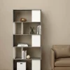 Libreria Arg, 80x30 h175 cm, Cemento e Bianco<Dmora Flash Sale