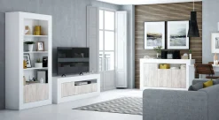 Libreria Arinius, 94x35h181 cm, Bianco<Dmora Best