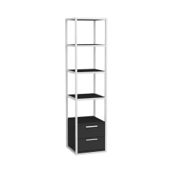 Libreria Arsim, 39x39h169 cm, Bianco e Antracite<Dmora Clearance