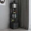 Libreria Arsim, 39x39h169 cm, Nero e Antracite<Dmora Store