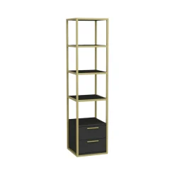 Libreria Arsim, 39x39h169 cm, Oro e Antracite<Dmora Hot