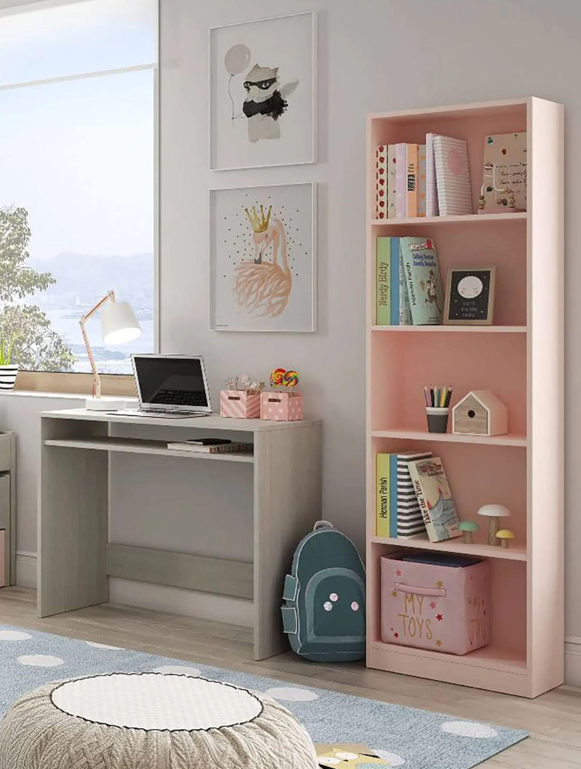 Libreria Artico, 52x25h180 cm,<Dmora Clearance