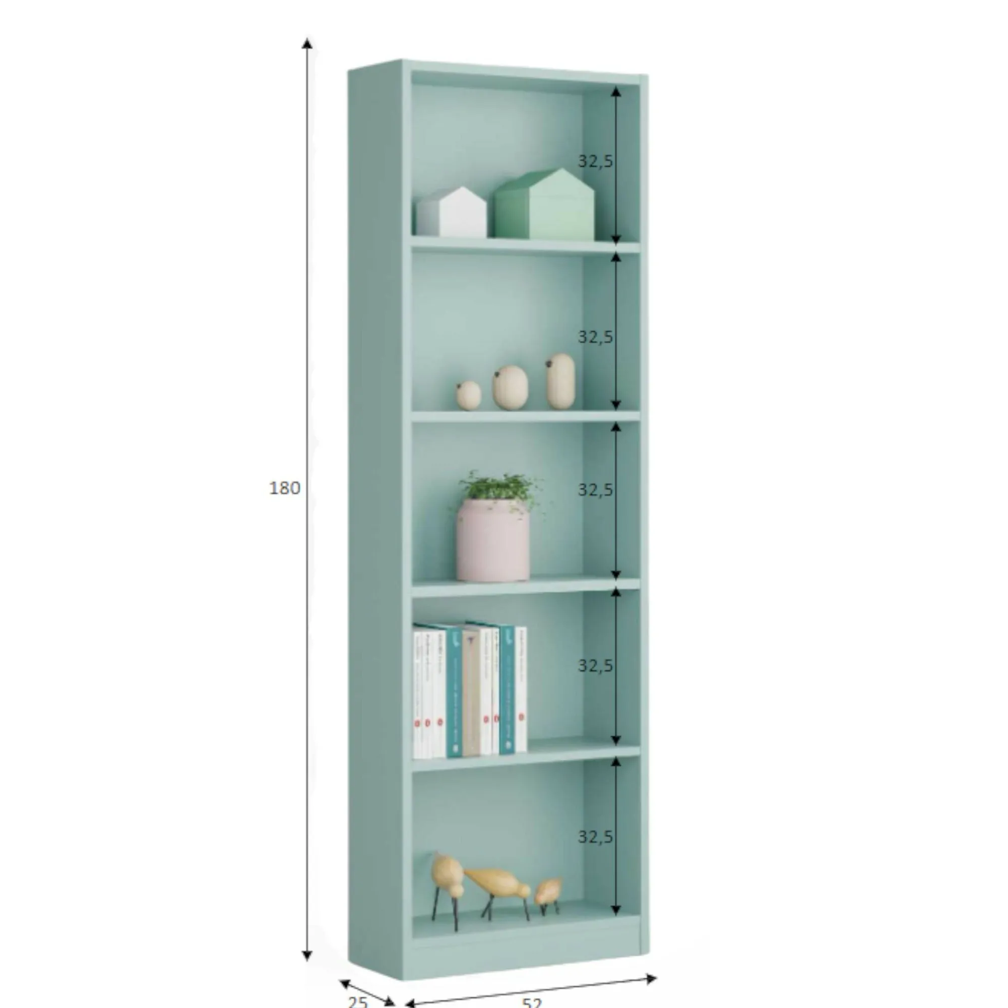 Libreria Artico, 52x25h80 cm,<Dmora Best
