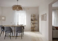 Libreria Badia, 76x33 h183 cm, Rovere e Bianco<Dmora Fashion