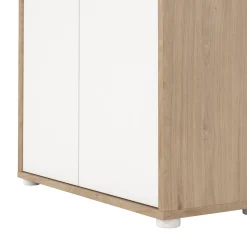 Libreria Canossa, 34x80 h124 cm, Rovere e Bianco<Dmora Discount