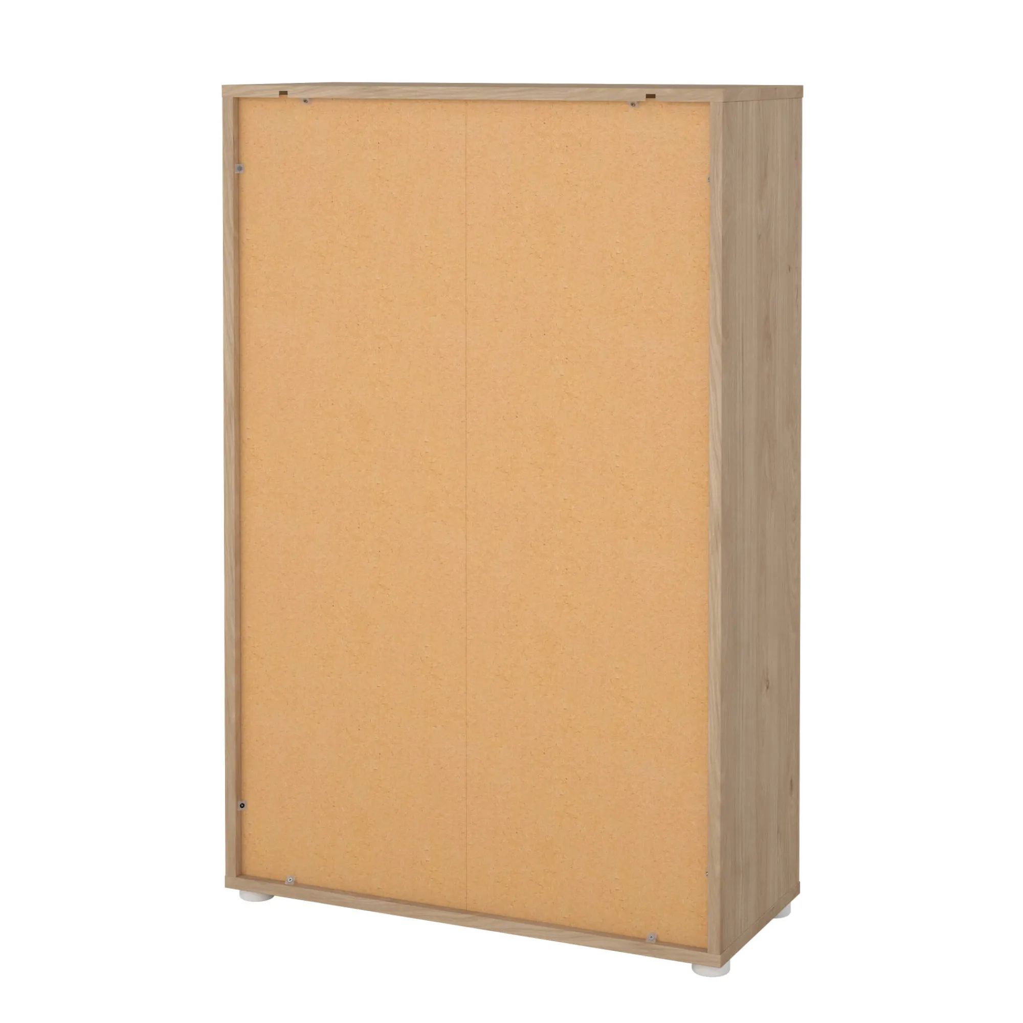 Libreria Canossa, 34x80 h124 cm, Rovere e Bianco<Dmora Discount