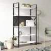 Libreria con cinque ripiani sviluppata in altezza, cm 86 x 35 x 160, colore e antracite<Dmora Discount