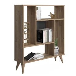 Libreria con cinque scomparti, cm 90 x 25 x 105, colore<Dmora Cheap