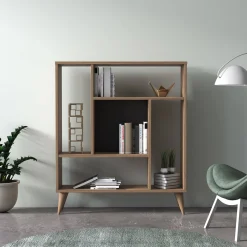 Libreria con cinque scomparti, cm 90 x 25 x 105, colore<Dmora Cheap