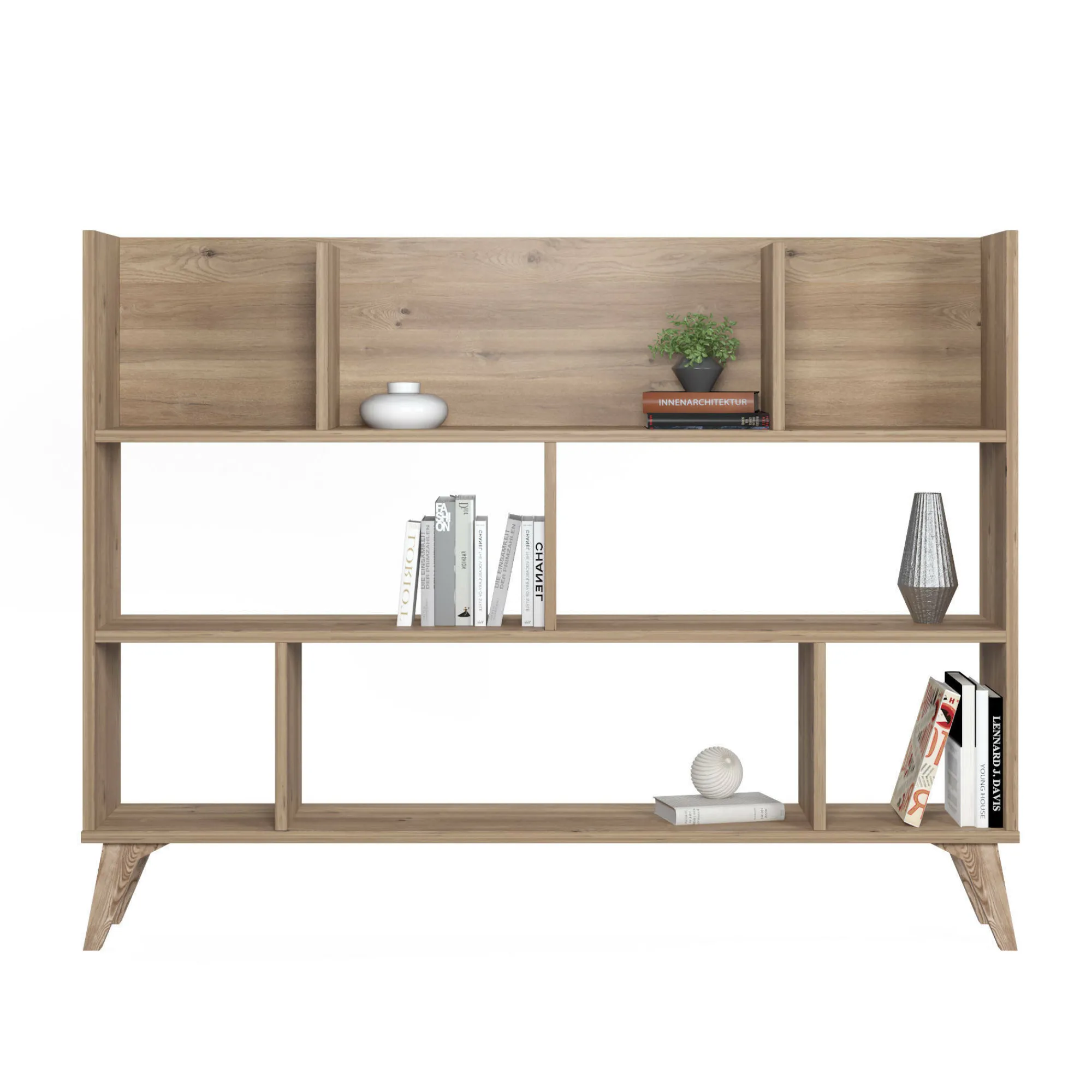 Libreria con otto vani aperti, cm 139,60 x 25 x 106, colore<Dmora Cheap