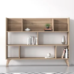 Libreria con otto vani aperti, cm 139,60 x 25 x 106, colore<Dmora Cheap