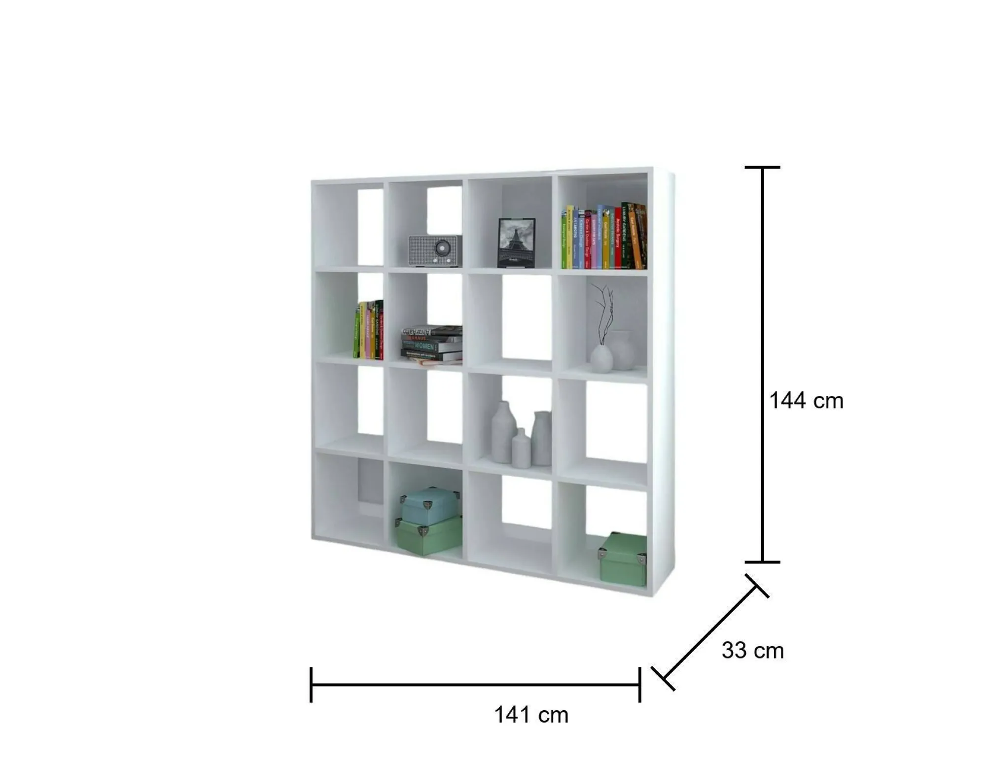 Libreria Daye, 141x33h144 cm,<Dmora Shop