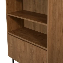 Libreria Dbozhana, 80x36h182 cm, Noce e Nero<Dmora Fashion
