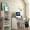Libreria Ddjuri, 60x30h130 cm, Bianco e Cemento<Dmora Hot
