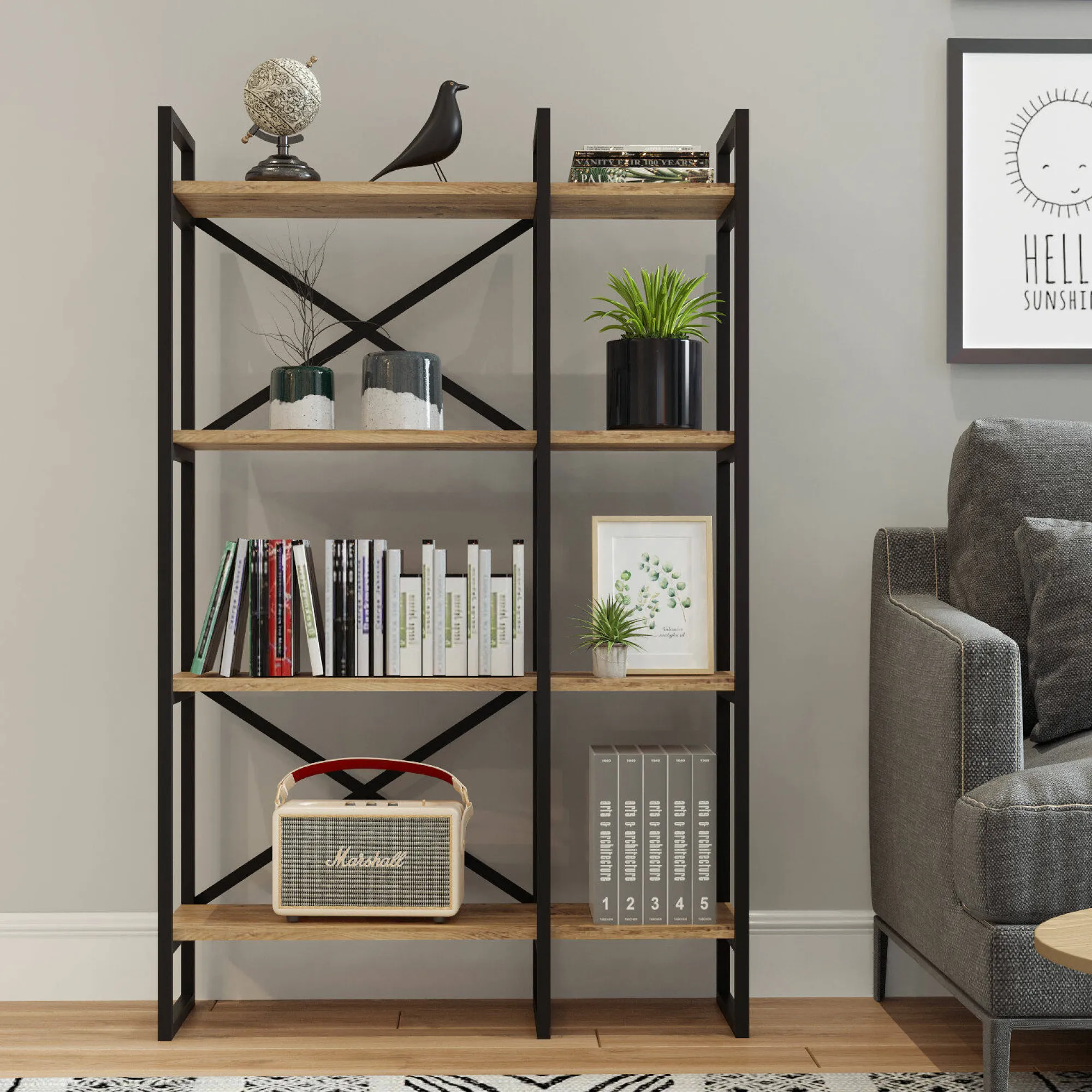 Libreria Desire, 88x30 h138 cm,<Dmora Cheap