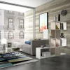 Libreria Dfav, 145x29h145 cm, Bianco e Rovere<Dmora Hot