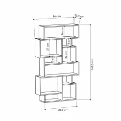 Libreria Dlusuard, 96x26h169 cm,<Dmora Fashion