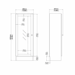 Libreria Dsivigli, 28x41 h107 cm, Bianco e Quercia<Dmora Outlet