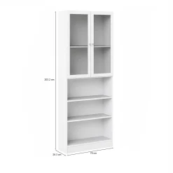 Libreria Dsmallin, 28x79 h203 cm,<Dmora Shop