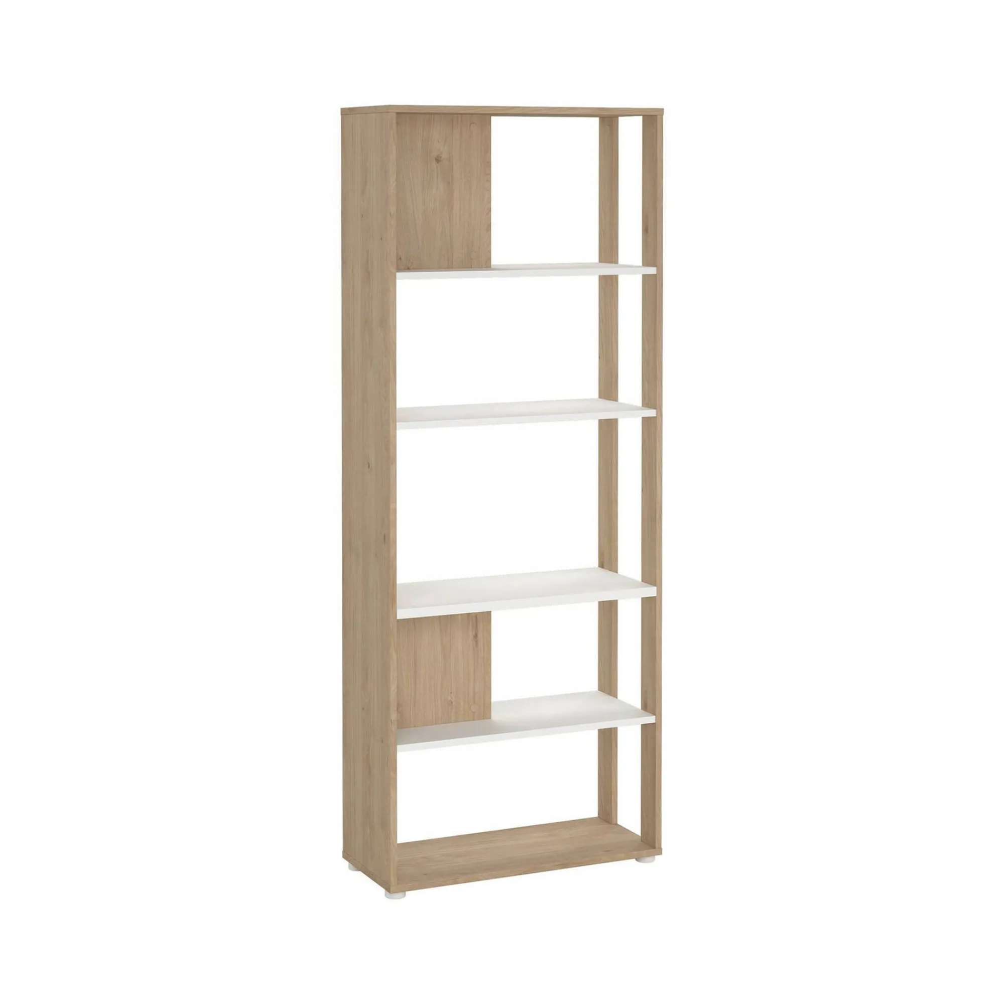 Libreria Dspelt, 34x80 h205 cm, Rovere e Bianco<Dmora Hot