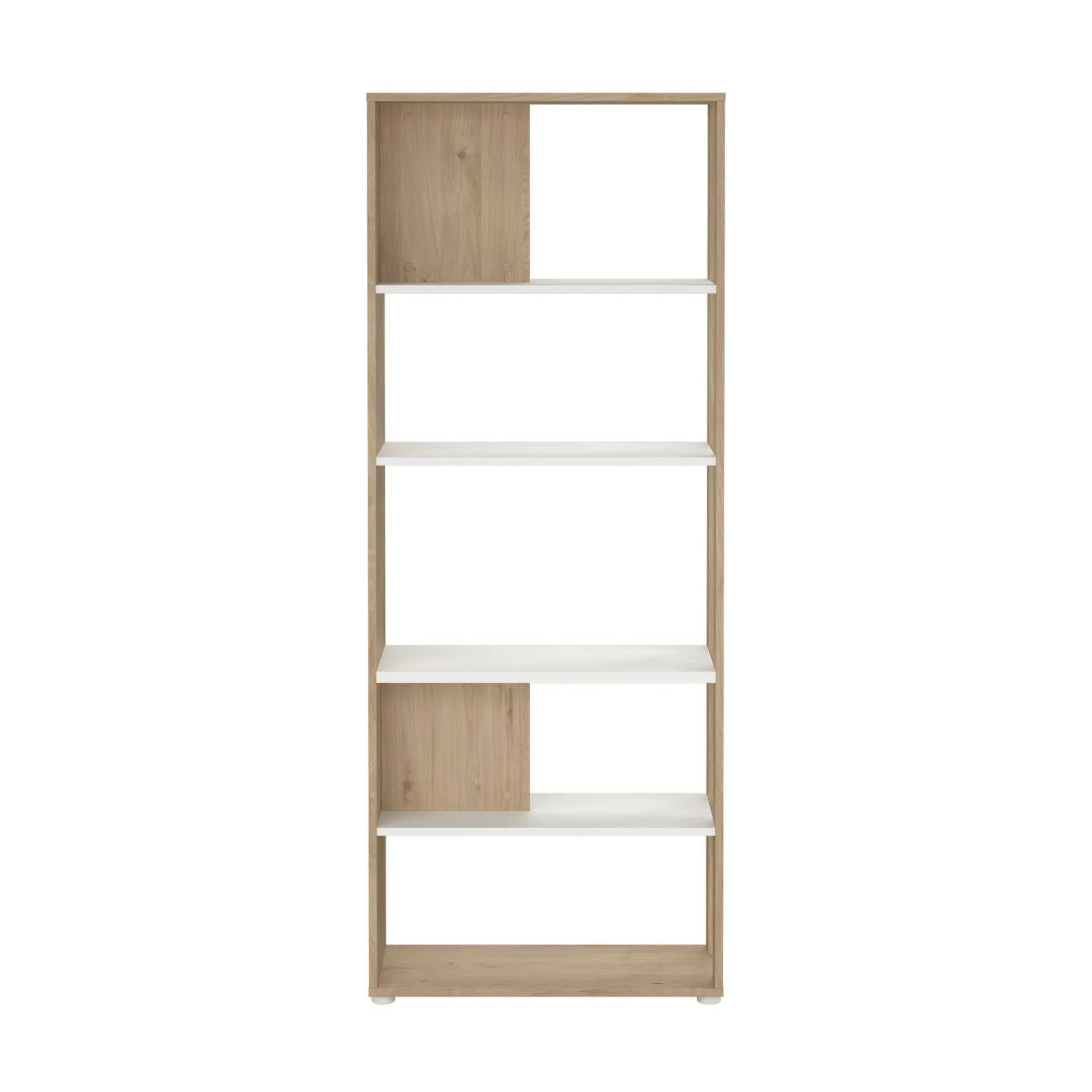 Libreria Dspelt, 34x80 h205 cm, Rovere e Bianco<Dmora Hot