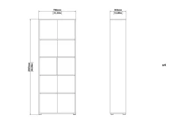 Libreria Dsposit, 34x80 h205 cm,<Dmora Best
