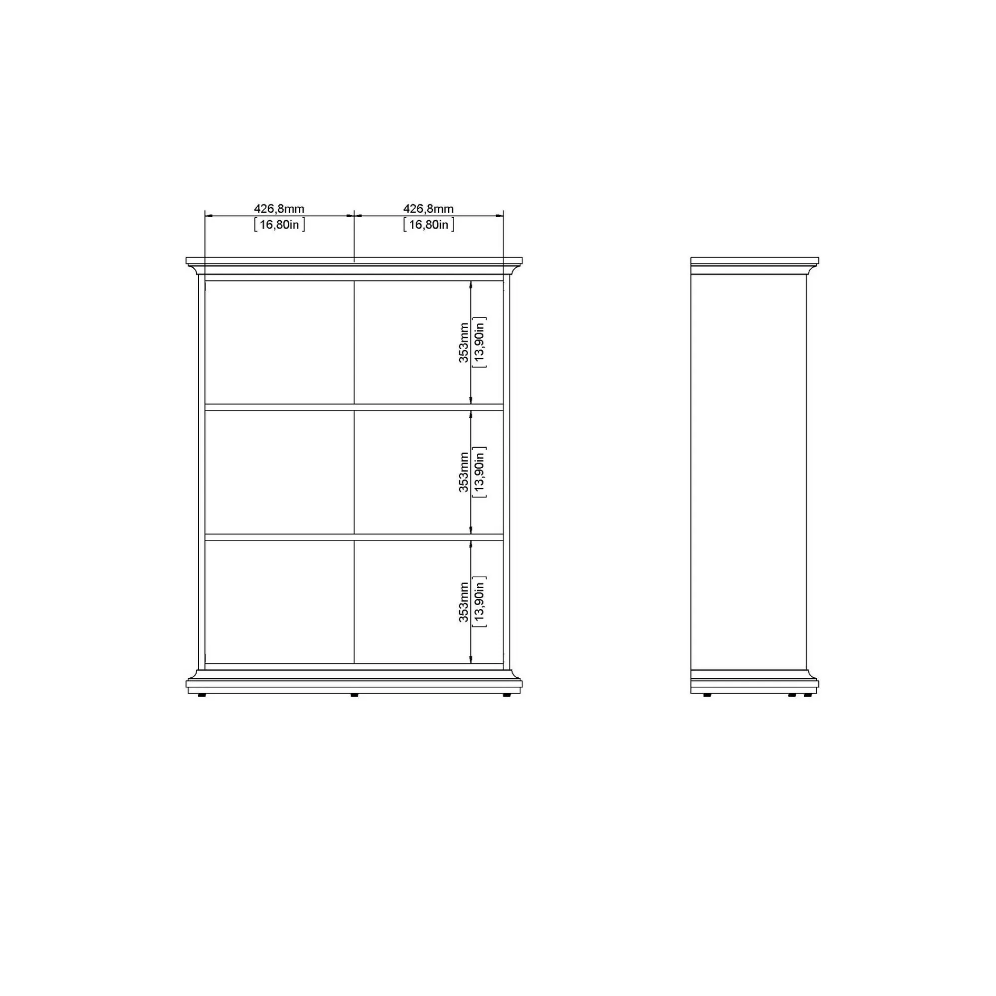 Libreria Dstellon, 37x96 h126 cm,<Dmora Sale
