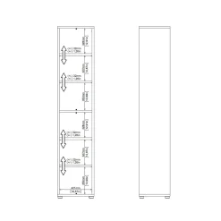 Libreria Dtern, 40x47 h222 cm,<Dmora Best Sale