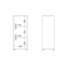 Libreria Dterzi, 40x47 h113 cm,<Dmora Store
