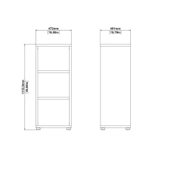 Libreria Dterzi, 40x47 h113 cm,<Dmora Store