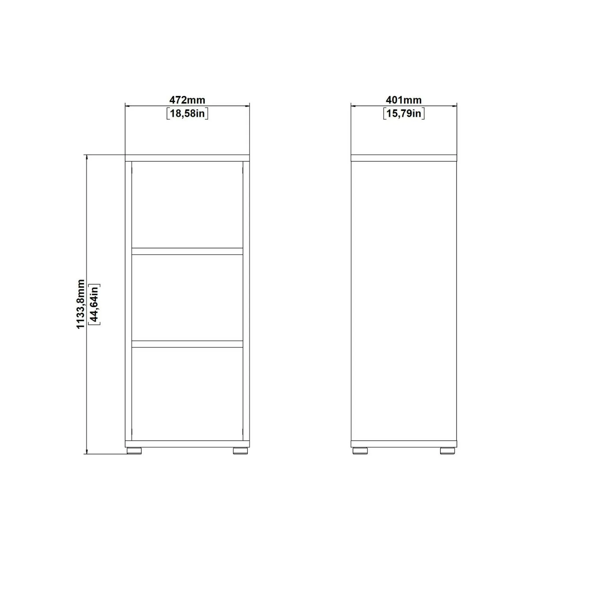 Libreria Dterzi, 40x47 h113 cm,<Dmora Store