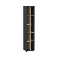 Libreria Erevan, 34x41 h205 cm, Rovere e Grigio<Dmora Sale