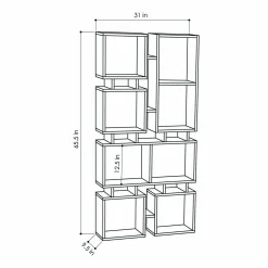 Libreria Erin, 79x24 h167 cm,<Dmora Hot