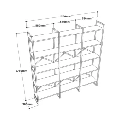 Libreria Gauro, 170x30h175 cm,<Dmora Flash Sale