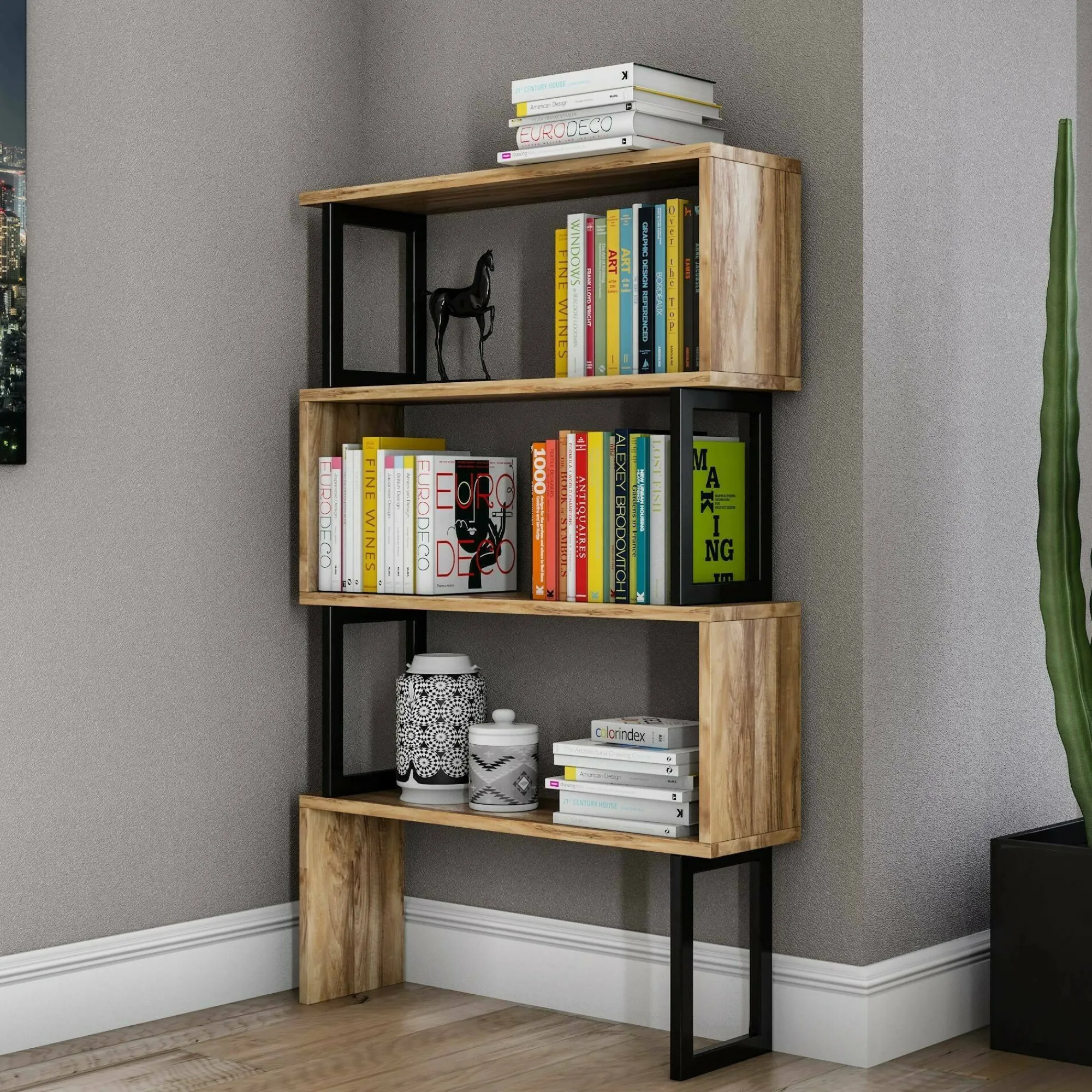 Libreria Haruto, 80x22h128 cm,<Dmora Hot