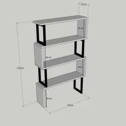 Libreria Haruto, 80x22h128 cm,<Dmora Hot