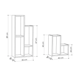 Libreria Isang, 42x20 h89 cm,<Dmora Online