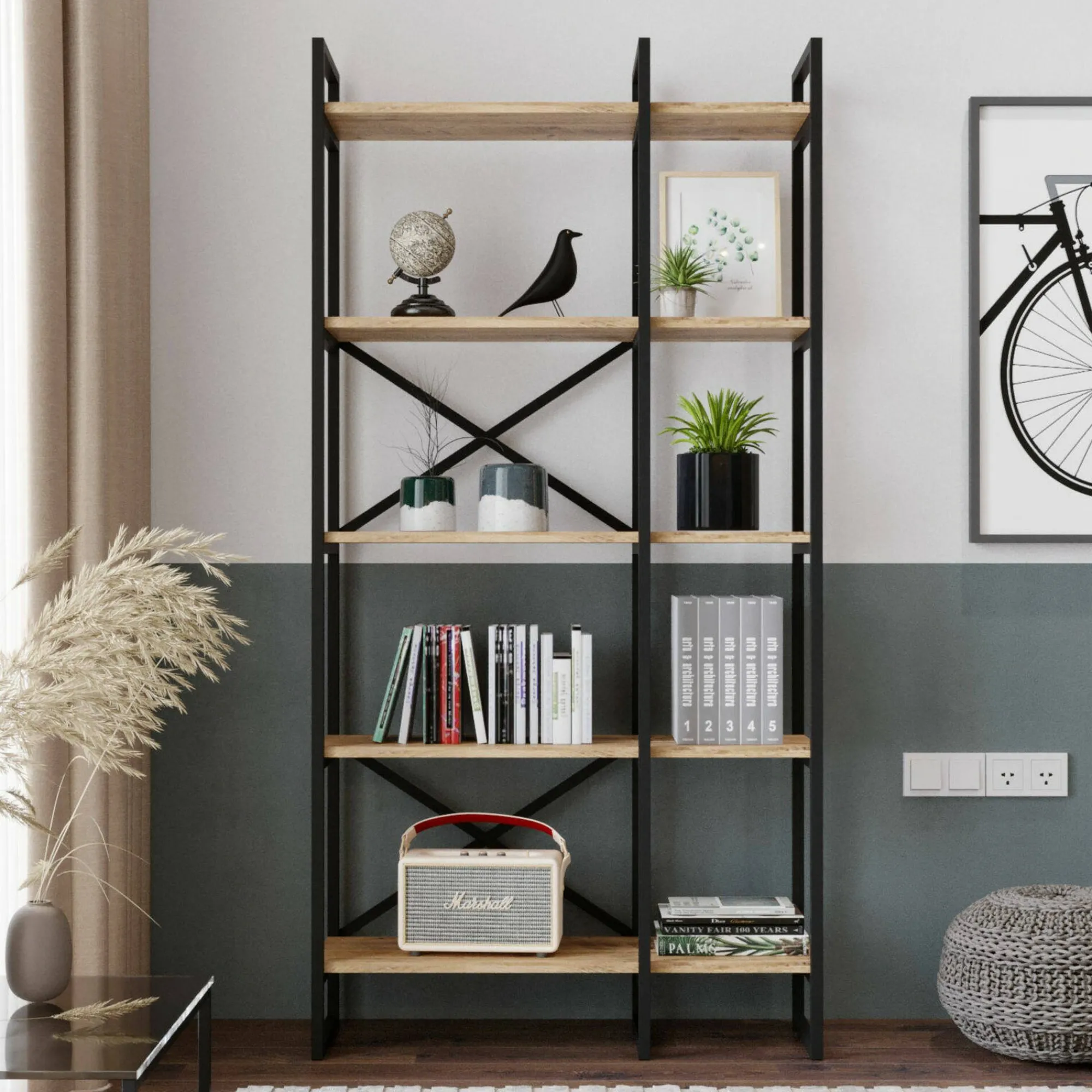 Libreria Isla, 88x30h175 cm,<Dmora Cheap
