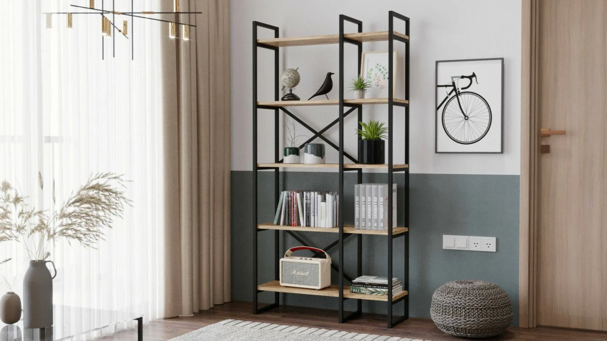 Libreria Isla, 88x30h175 cm,<Dmora Cheap