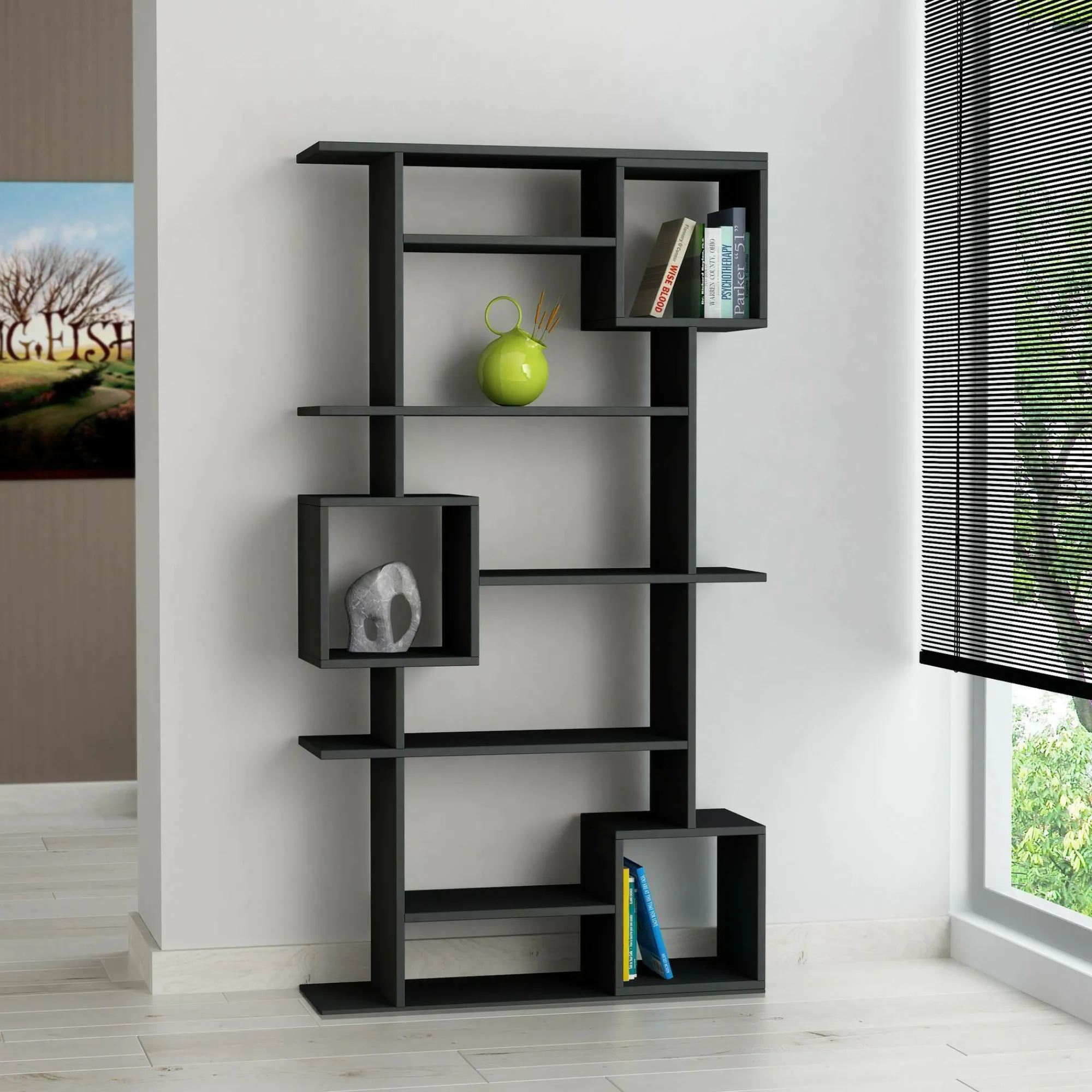 Libreria Kristy, 92x28 h173 cm,<Dmora New
