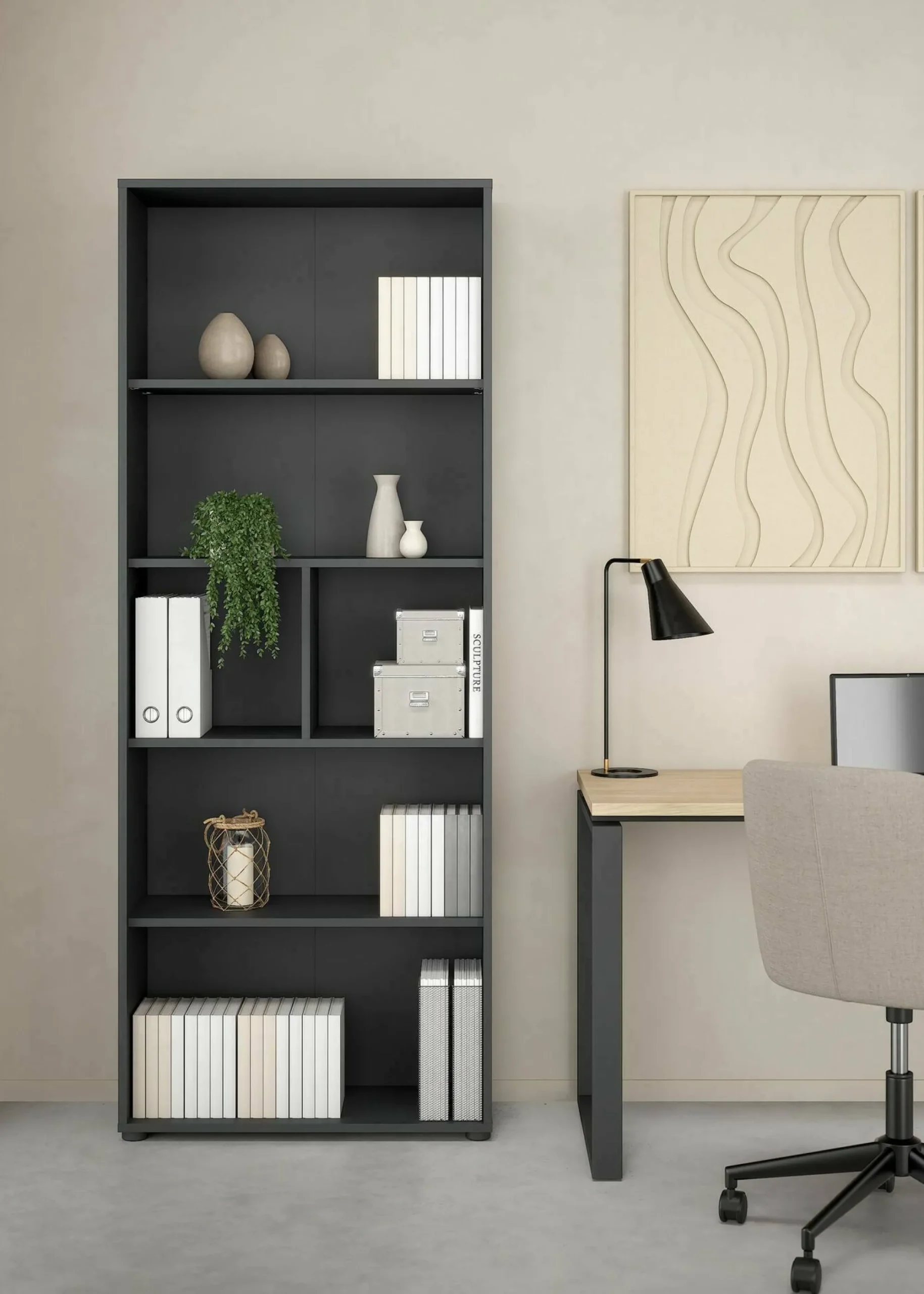 Libreria Penh, 34x80 h205 cm,<Dmora Cheap