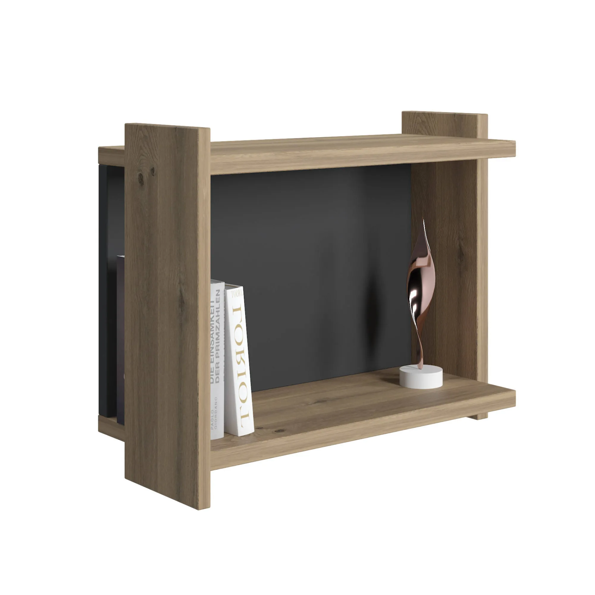 Libreria pensile da parete, cm 45 x 51 x 35, colore e antracite<Dmora Sale