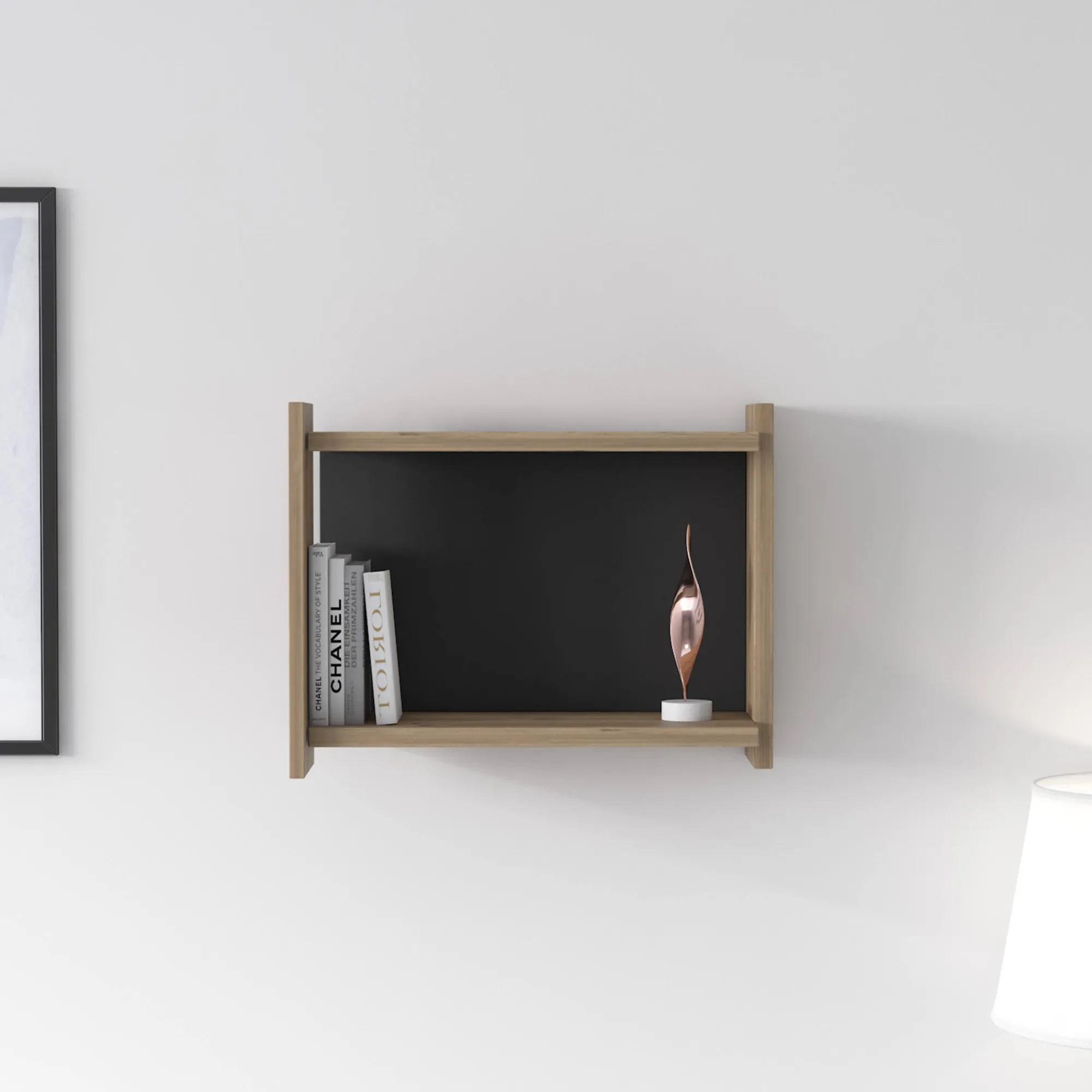 Libreria pensile da parete, cm 45 x 51 x 35, colore e antracite<Dmora Sale