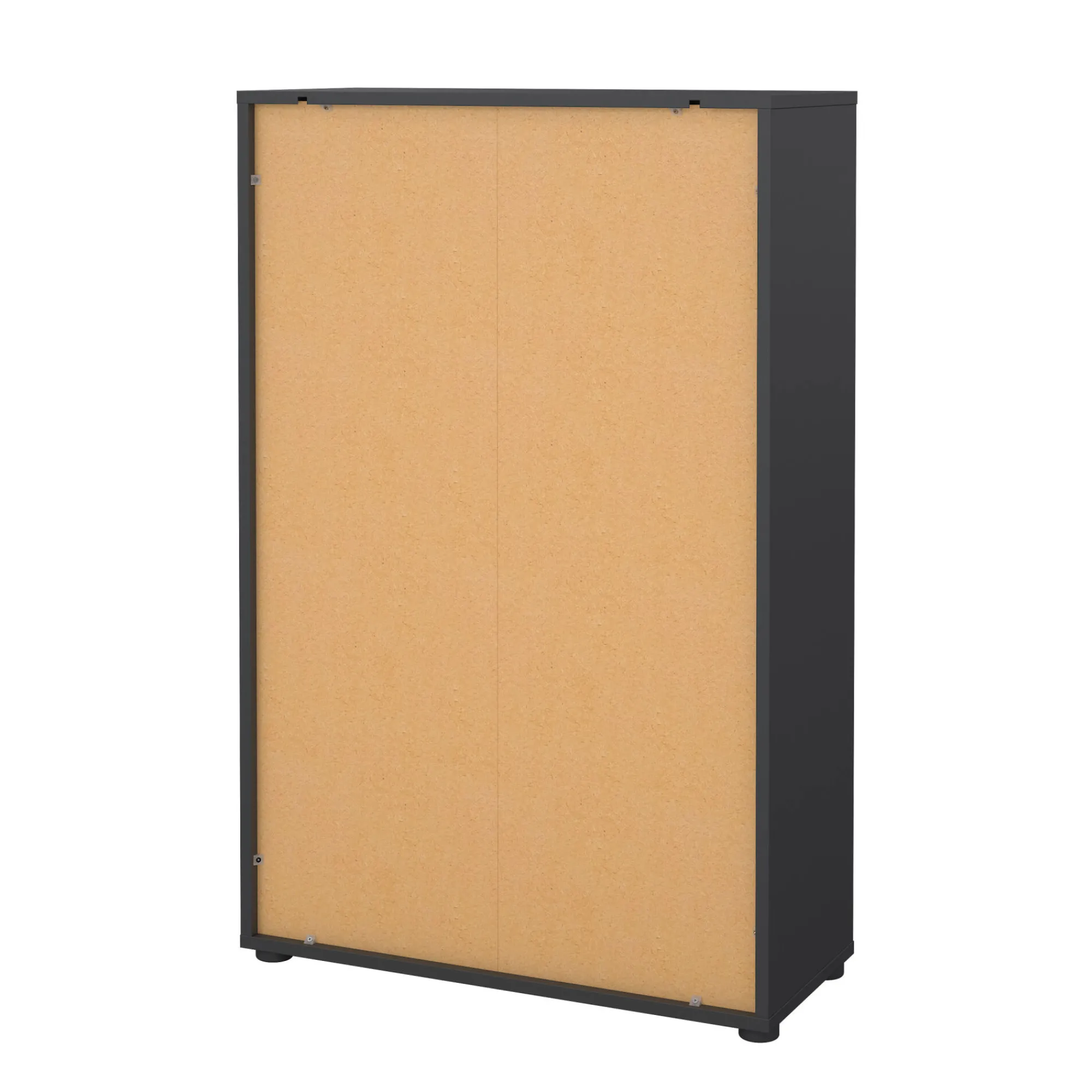 Libreria Perrine, Scaffale da ufficio, Mobile portalibri, Biblioteca, 34x80 h124 cm, Rovere e Grigio<Dmora Sale