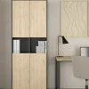 Libreria Pierre, 34x80 h205 cm, Rovere e Grigio<Dmora Fashion