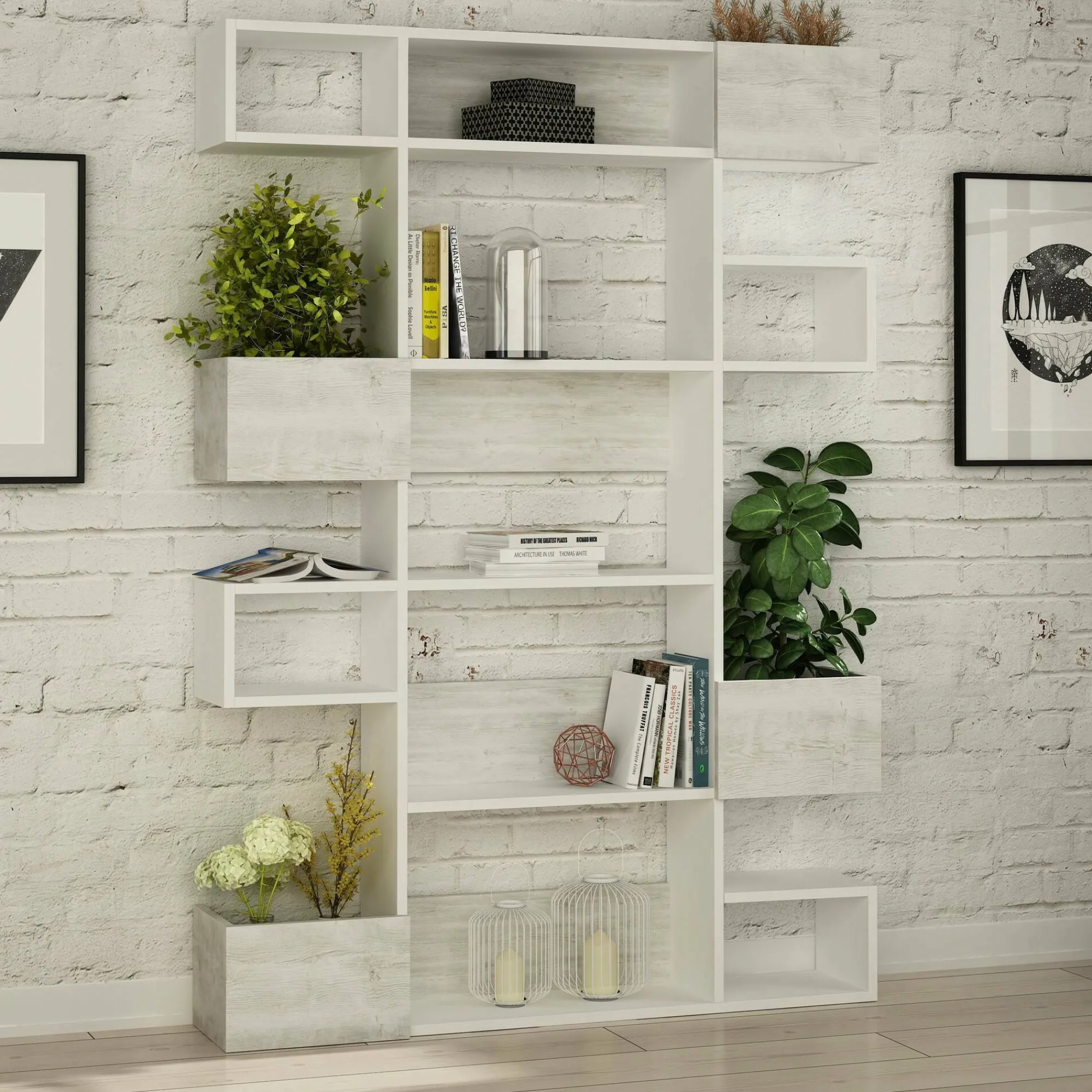 Libreria Sally, 120x20 h171 cm,<Dmora Cheap