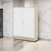 Libreria Sanba, 28x79 h107 cm, Quercia e Bianco<Dmora Store