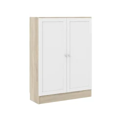 Libreria Sanba, 28x79 h107 cm, Quercia e Bianco<Dmora Store